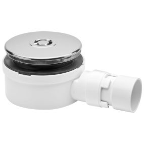 McAlpine Shower Trap Chrome Plated Plastic Mercedes Grid (90mm)