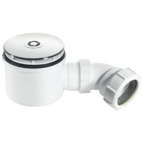 McAlpine Plastic High Flow Shower Trap (90mm) (Chrome Plated)