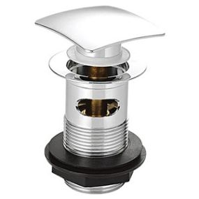 Keyplumb Square Push Down Basin Waste Slotted Chrome (1.1/2 Inch)