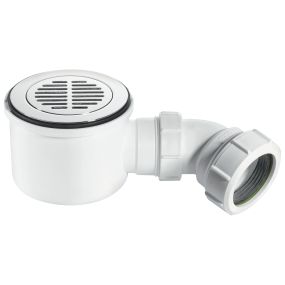 McAlpine Brass High Flow Shower Trap (90mm) (Chrome Plated)
