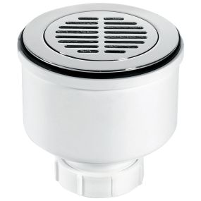 McAlpine Brass Vertical Shower Trap (90mm) (Chrome Plated)