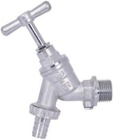 Hose Union Bib Taps - Chrome