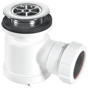 McAlpine Shower Trap With 19mm Seal and Plastic Flange (70mm) (Chrome)