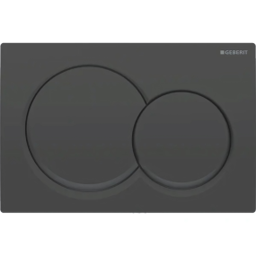Geberit Alpha01 Round Flush Plate (Dual Flush) (213 x 16 x 142mm) (Matt Black)