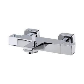 Diamond Wall Mounted Bath Shower Mixer Tap (Chrome)