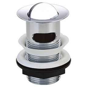 Keyplumb Flip Top Turnover Basin Waste Slotted Chrome (1.1/2 Inch)