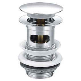 Keyplumb Mushroom Pop Up Basin Waste Slotted Chrome (1.1/2 Inch)