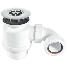 McAlpine Shower Trap With 50mm Seal and Plastic Flange (85mm) (Chrome)