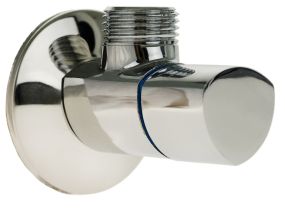 Rob Pond Jeeves Chrome Plated Service Valve with Quarter Turn Operation (1/2 x 3/8 Inch MxM)