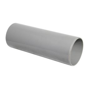 FloPlast Plain Ended 110mm Soil Pipe (3m Lengths) (Grey) (Bundle of 8)