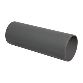 FloPlast Plain Ended 110mm Soil Pipe (3m Lengths) (Anthracite Grey) (Bundle of 8)