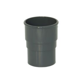 FloPlast Pipe Connector for 68mm Round Downpipe (Anthracite Grey)