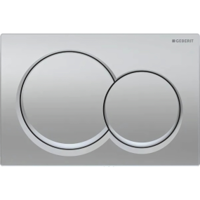 Geberit Alpha01 Round Flush Plate (Dual Flush) (213 x 16 x 142mm) (Matt Chrome)
