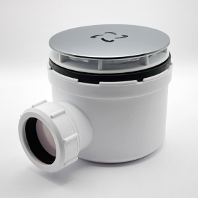 LeoNova High Flow Brass Shower Tray Waste (Chrome)