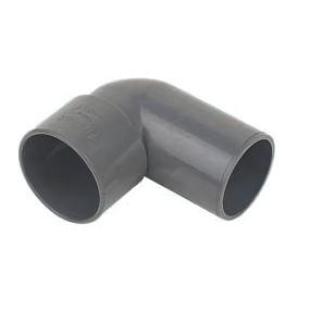 50mm Solvent uPVC Pipe - 90 degree Solvent Weld Conversion Bend (Grey)