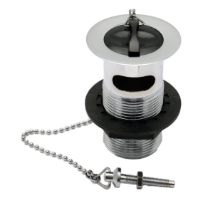 Embrass Peerless Stainless Steel Slotted Basin Waste with Poly Plug (1.1/4 Inch BSP)