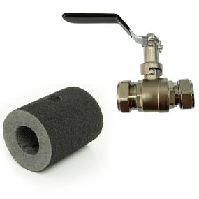 Extended Lever Ball Valve Pre-Insulated (1.1/4 Inch F x 1.1/4 Inch M Inch BSP)