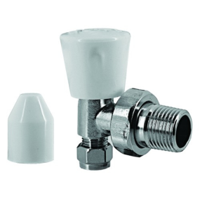 15mm x 1/2 Inch Chrome Plated Angled Lockshield and Wheelhead Cap (3/4 Inch Union Bolt)