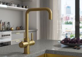 LeoNova 3 in 1 Instant Hot Water Tap with Boiler and Filter (Gold)
