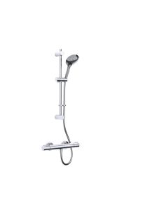 Intatec Enzo Deluxe Single Outlet Safe-Touch Thermostatic Shower with Flexi Riser Kit and Multi Function Handset (Round)