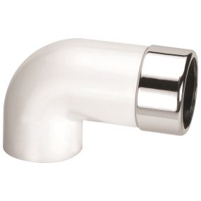 McAlpine Elongated Compression to ABS Solvent Weld 90 Degree Bend (32mm x 35mm) (Chrome Plated Brass)