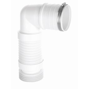 McAlpine Short 90 Back to Wall Flexible Pan Connector (110mm)