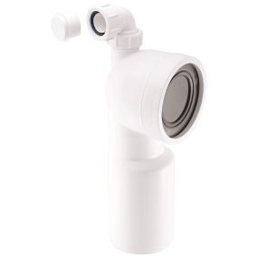 McAlpine 90 Bend Adjustable Length Rigid Pan Connector Plain End with Vent Boss (110mm)