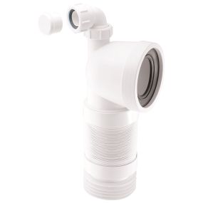 McAlpine 90 Bend Flexible Pan Connector with Vent Boss (110mm)