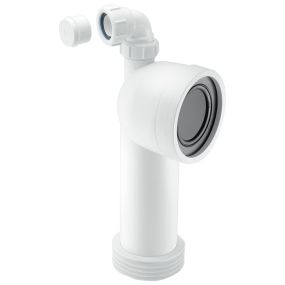 McAlpine 90 Bend Adjustable Length Rigid Pan Connector with Vent Boss (110mm)