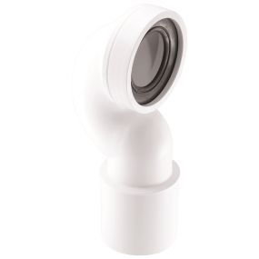 McAlpine 90 Degrees Space Saving Bend Adj Length Rigid WC Connector Plain End