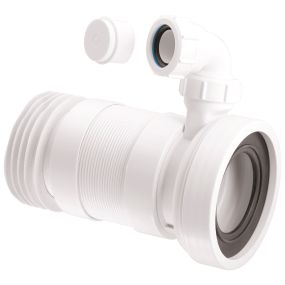 McAlpine Straight Flexible Pan Connector with Vent Boss (170 - 410mm)