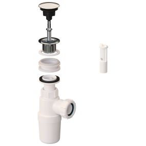 McAlpine All In One Fast Fix Basin Clicker Waste and Bottle Trap