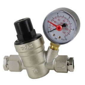 Pressure Reducing Valve with Gauge - 15mm