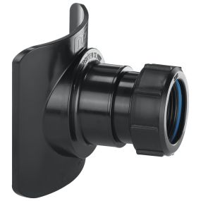 McAlpine Soil Pipe Boss Connector (4 Inch/100mm) (Black)