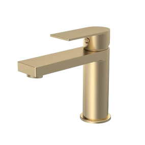 Fresssh Brooke Mono Basin Mixer Tap with free Clicker Waste (Brushed Brass)
