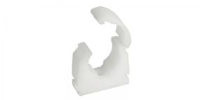 White Hinged Pipe Clips