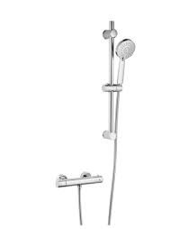 Plan Thermostatic Bar Shower With Slide Rail Kit (Chrome)