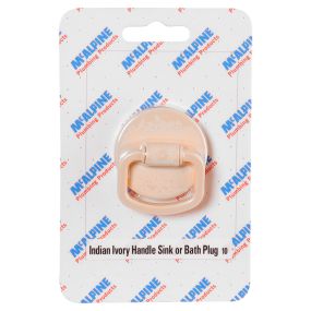 McAlpine Sink or Bath Plug (No. 10 Handipak) (Indian Ivory)