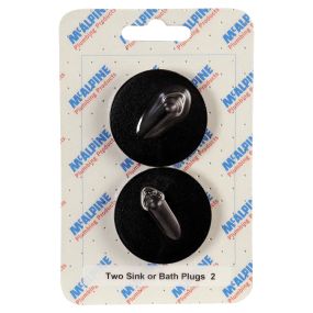 McAlpine Two Sink or Bath Plugs (No. 2 Handipak)