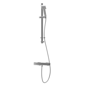 Intatec Mio Safe-Touch Single Outlet Thermostatic Shower with Flexible Riser Kit (Square)