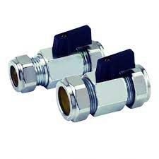 Altecnic DZR Service Valve with Black Lever Handle (22mm)