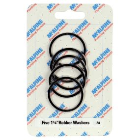 McAlpine Rubber Washer (No. 24 Handipak) (1.1/4 Inch) (Pack of 5)