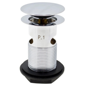 Embrass Peerless Stainless Steel Slotted Flat Mushroom Clicker Plug Basin Waste (1.1/4 Inch BSP)