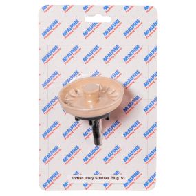 McAlpine Strainer Plug (No. 51 Handipak) (Indian Ivory)