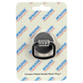 McAlpine Handle Basin Plug (No. 6 Handipak) (Chrome Plated)