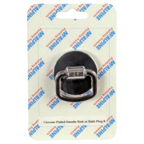 McAlpine Handle Sink or Bath Plug (No. 6 Handipak) (Chrome Plated)
