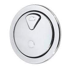 Dudley Geo Dual Push Button 73.5mm Round CP