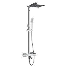 Pure Thermostatic Bar Shower With Sliding Handset Drencher and Bath Filler (Chrome)