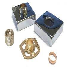 FM Products Shower Fixing Kit With Square Chrome Shrouds (2 Piece)