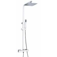 Pure Thermostatic Bar Shower With Sliding Handset and Drencher (Chrome)